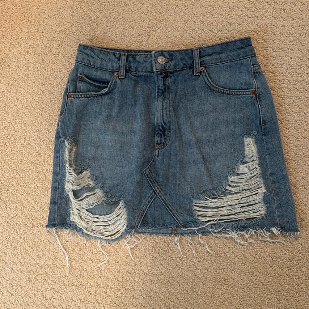 Topshop Denim Jean Skirt